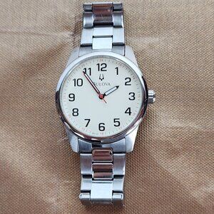 Bulova Silver and Cream Men's Watch